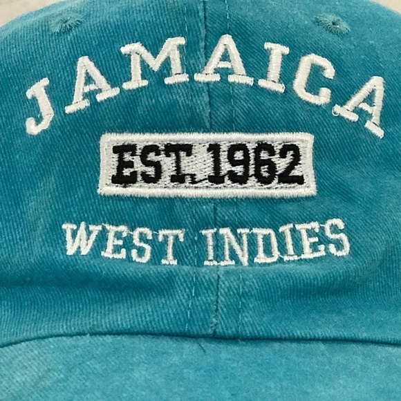 Old Dock Headwear for Jamaica West Indies Teal Adjustable Travel Beach Ball Cap - Picture 12 of 12